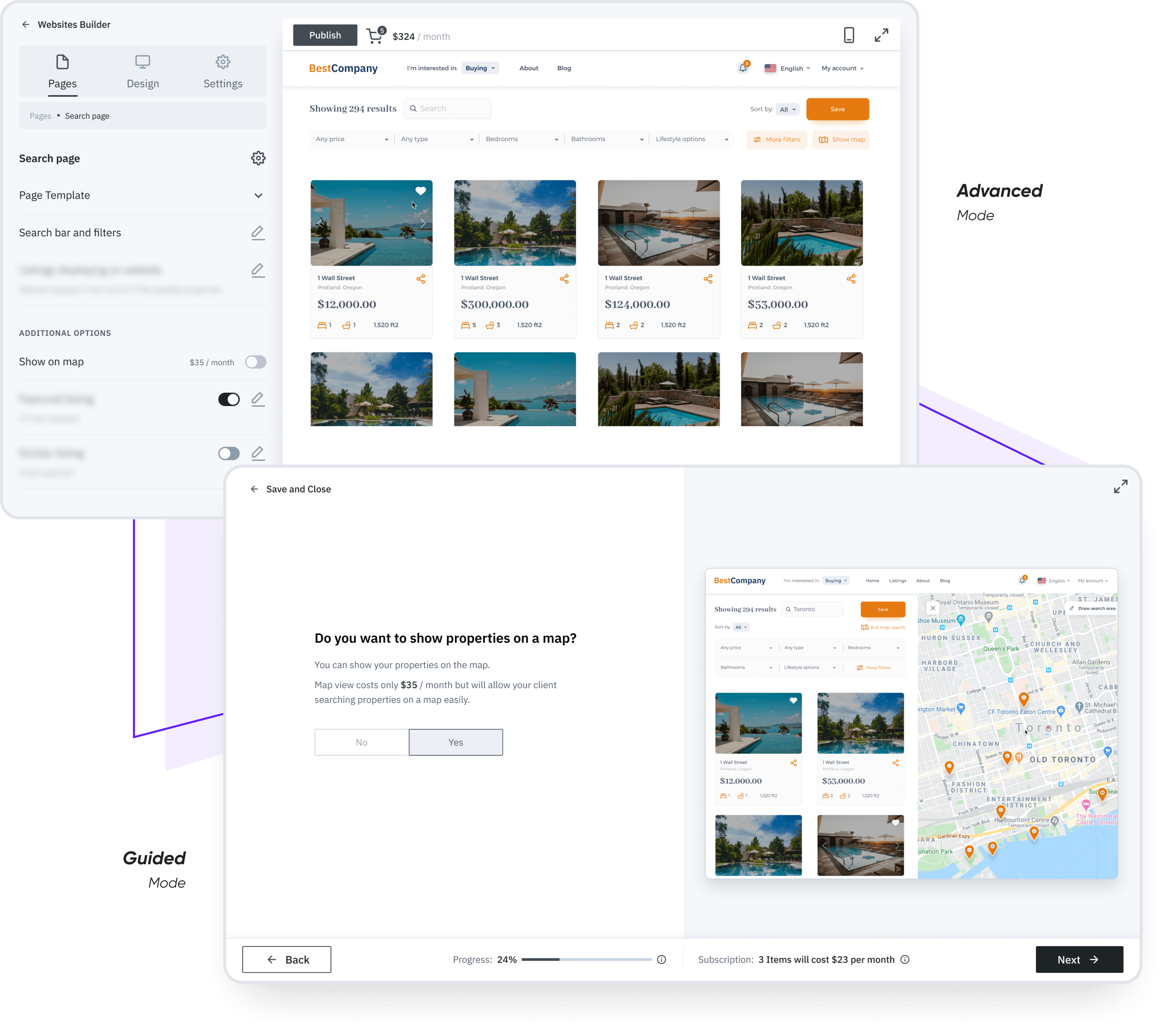 Real Estate Wizard Wireframes: User experience design