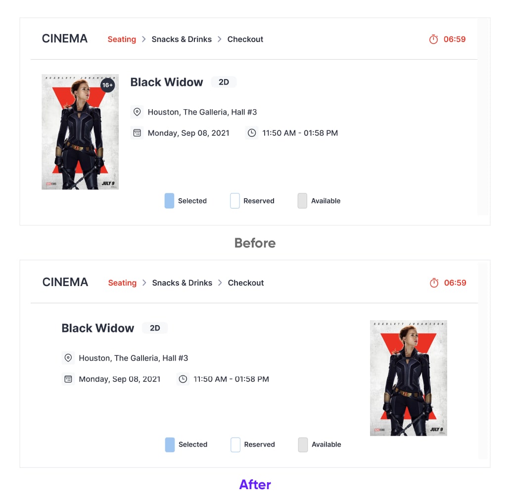 Fixing Bad UX | Cinema Tickets Purchase Service, UX Upgrade Cieden