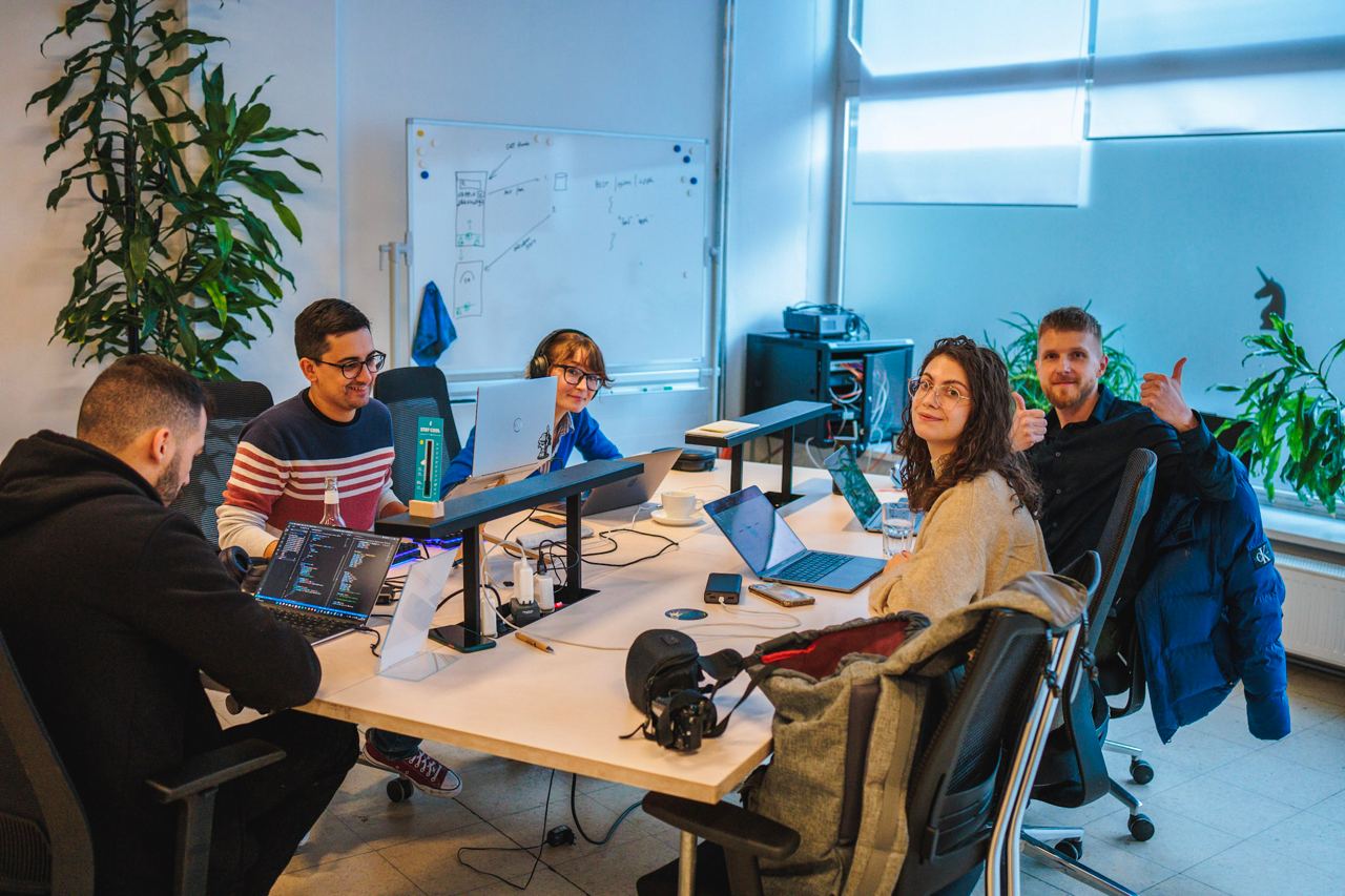 product designer works in a team