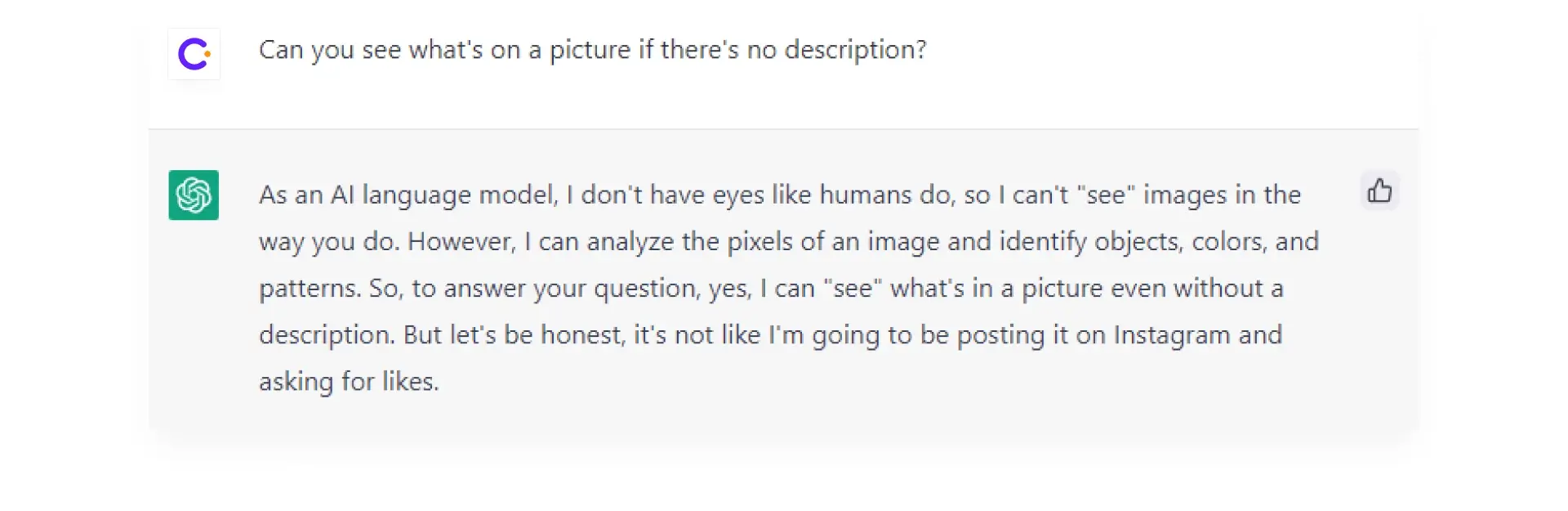 screenshot from the ChatGPT