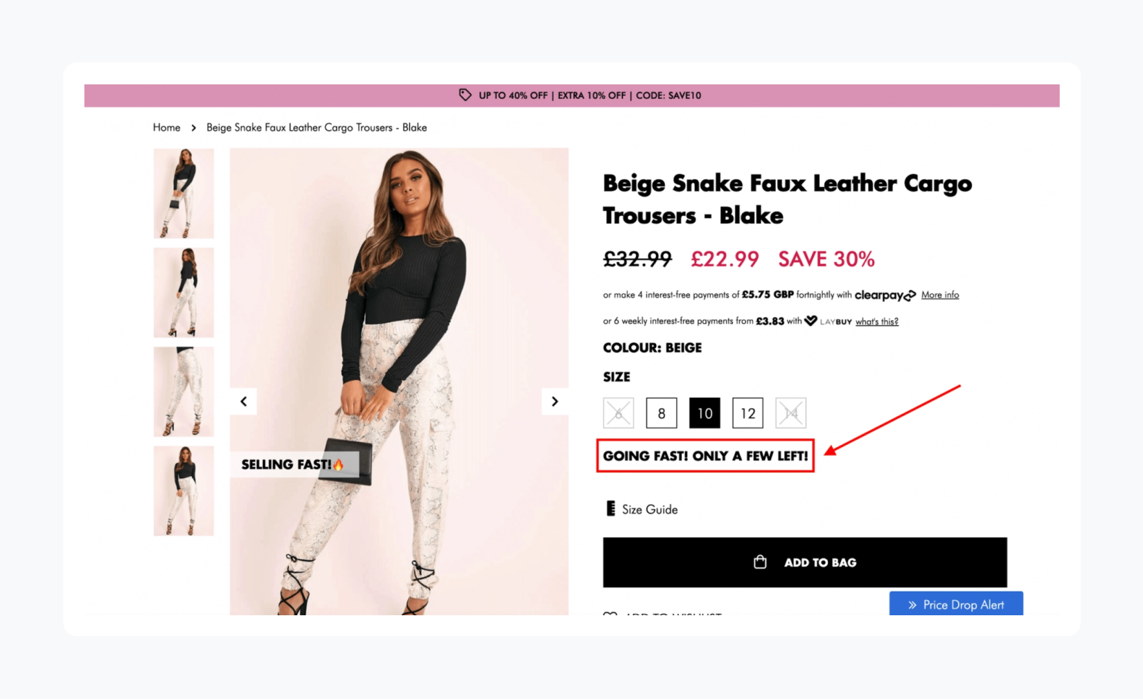 E-commerce platforms create a sense of urgency.
