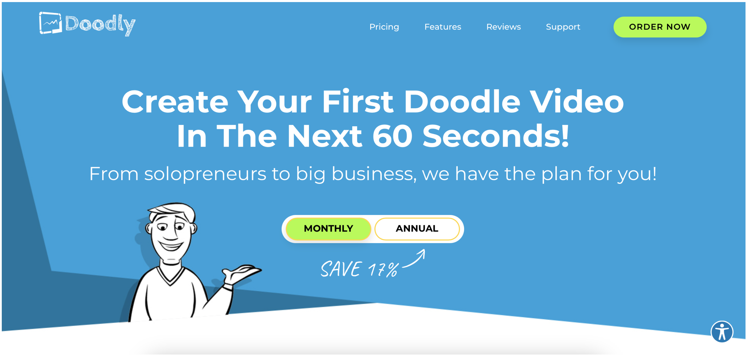 Value proposition example by Doodly