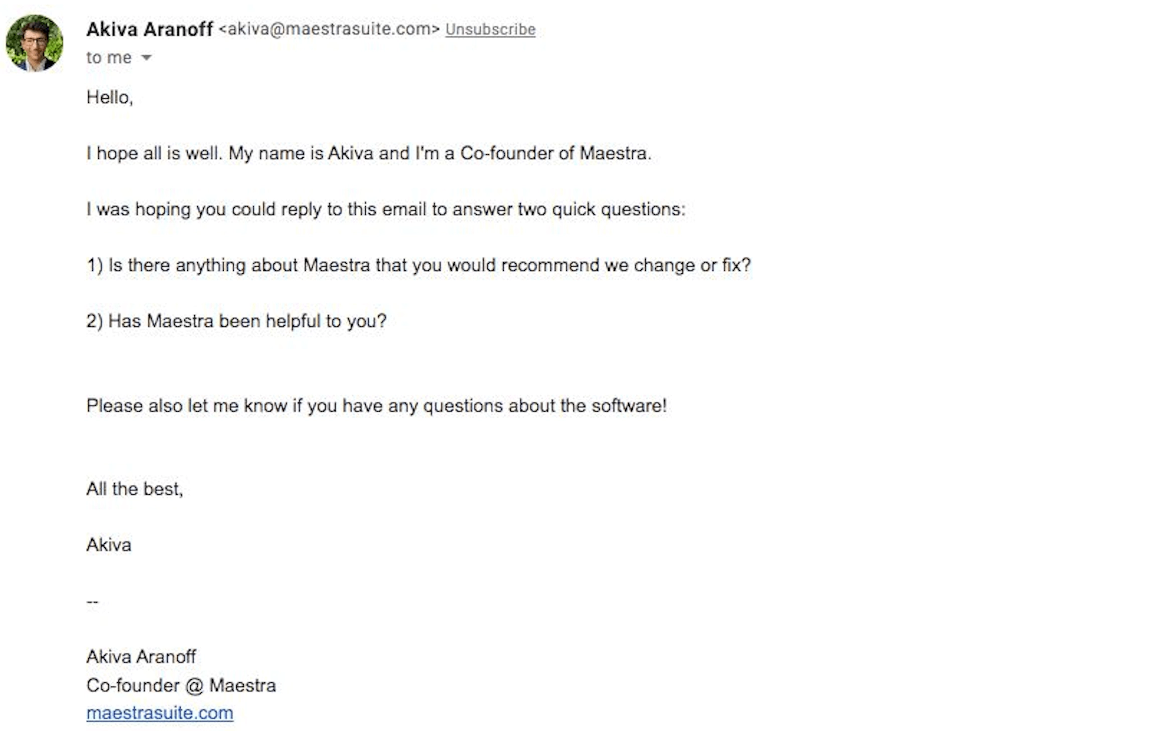 An example of effective feedback collection to reduce customer churn rate.