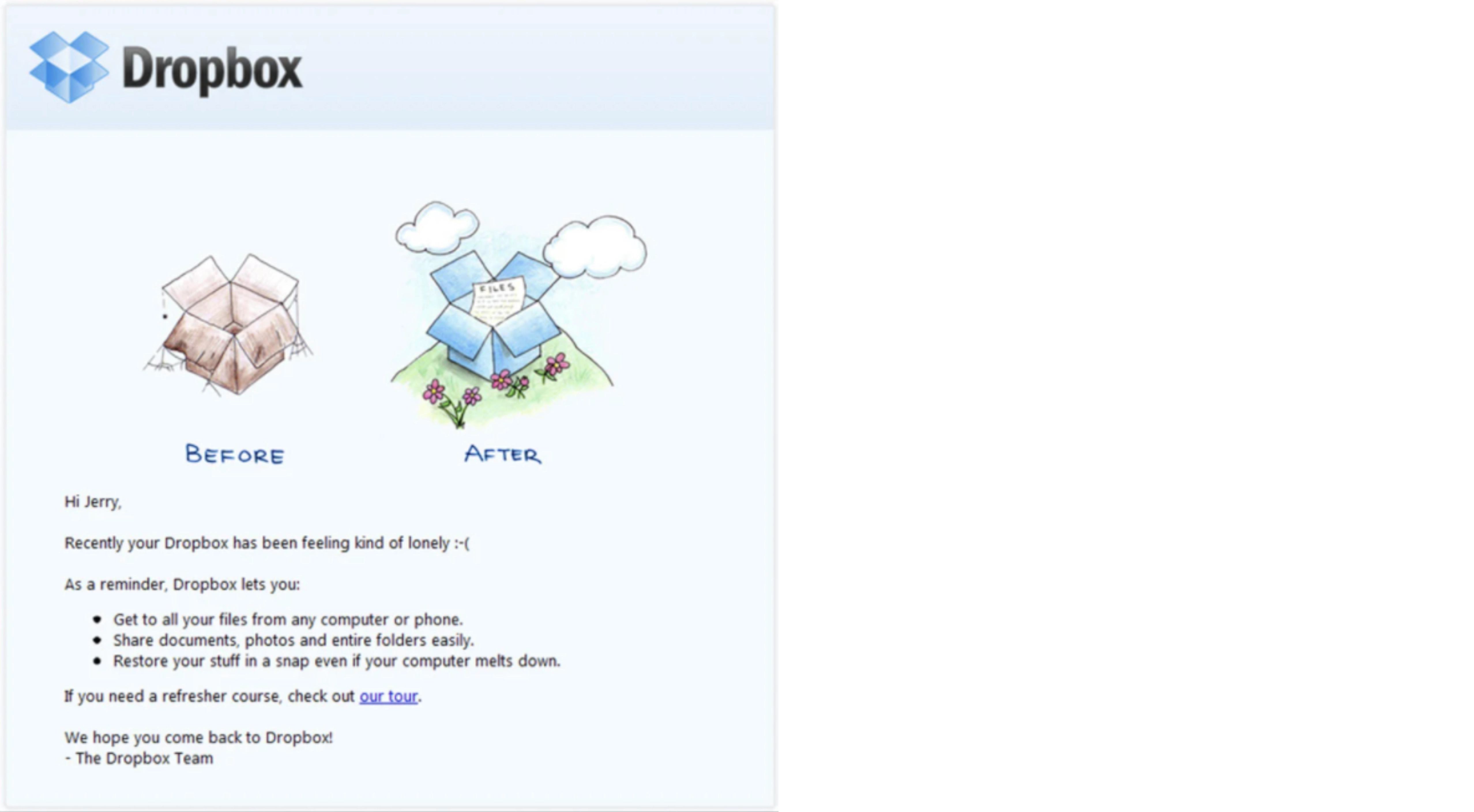 An example of a non-financial incentive for customer churn reduction.