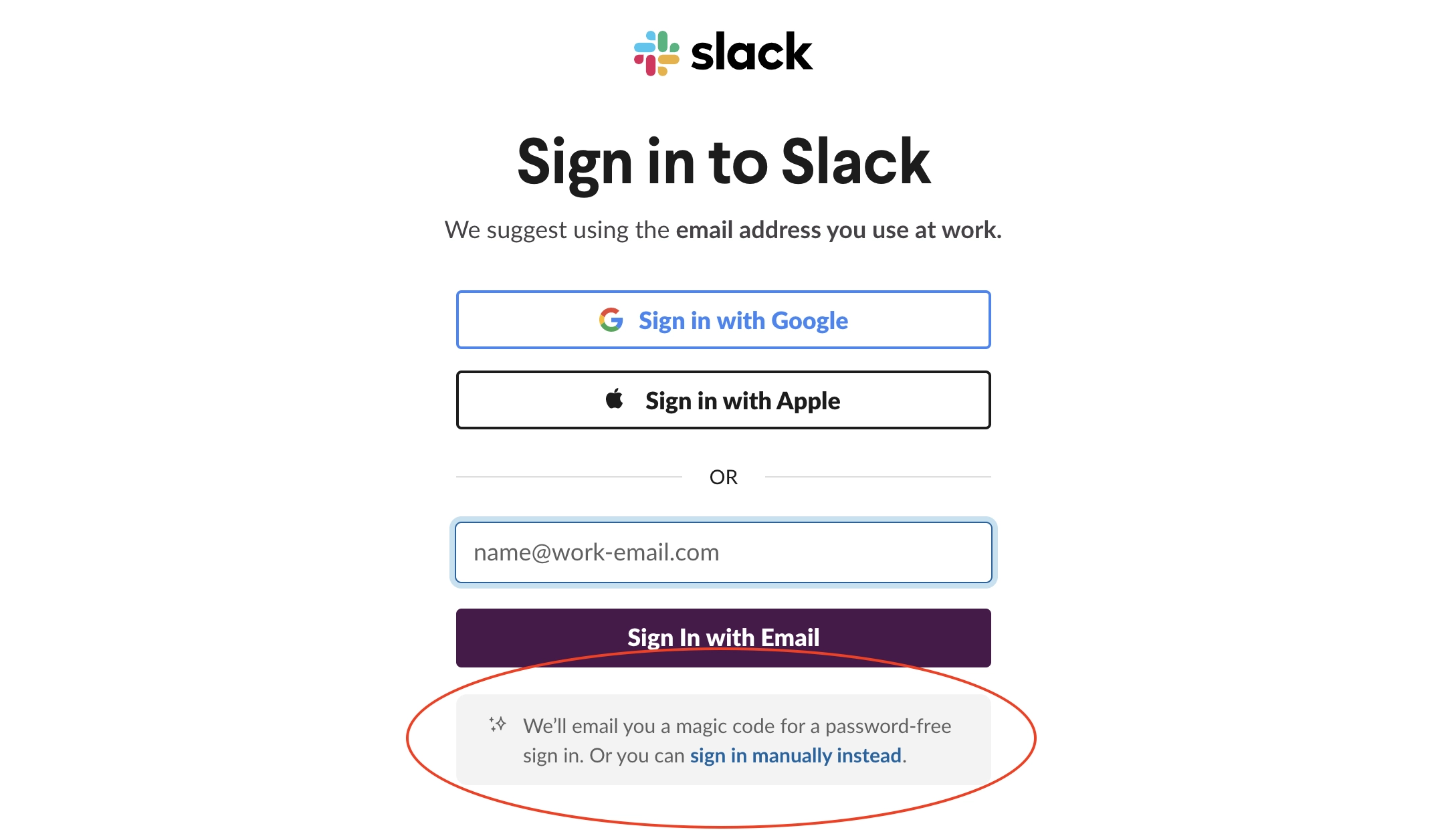 A sign-up form with encouraging tips as part of SaaS onboarding UX in Slack.