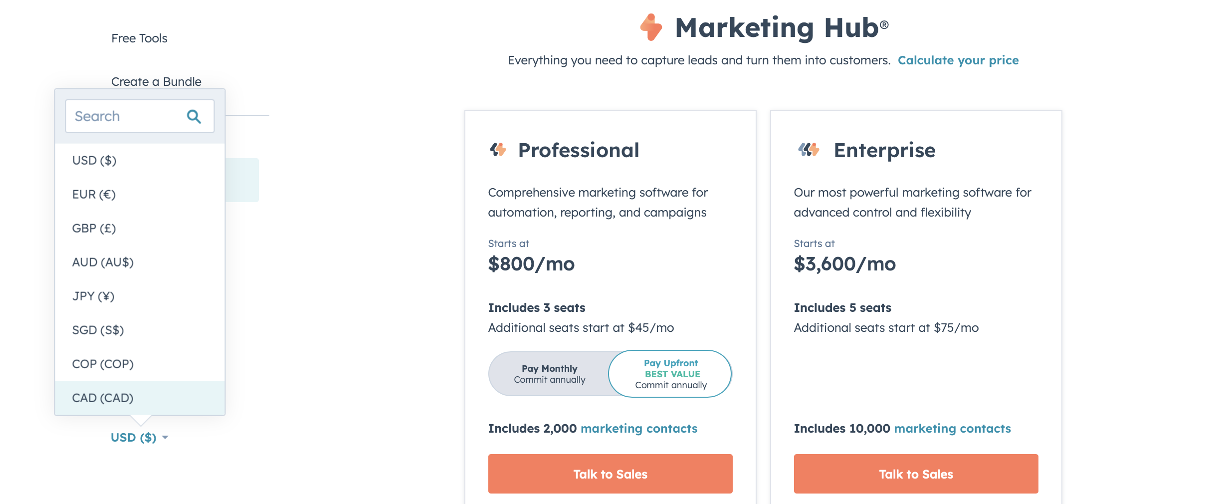 Example of adding multiple currencies