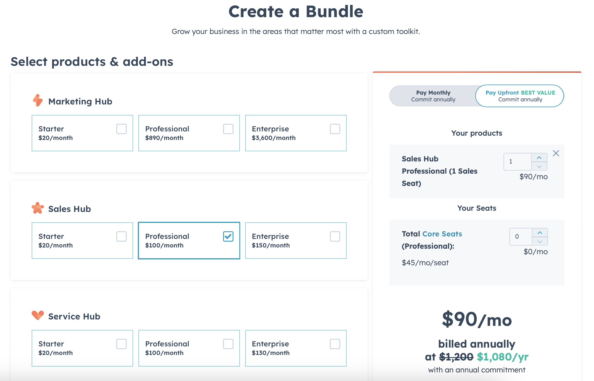 Calculate your price feature by Hubspot
