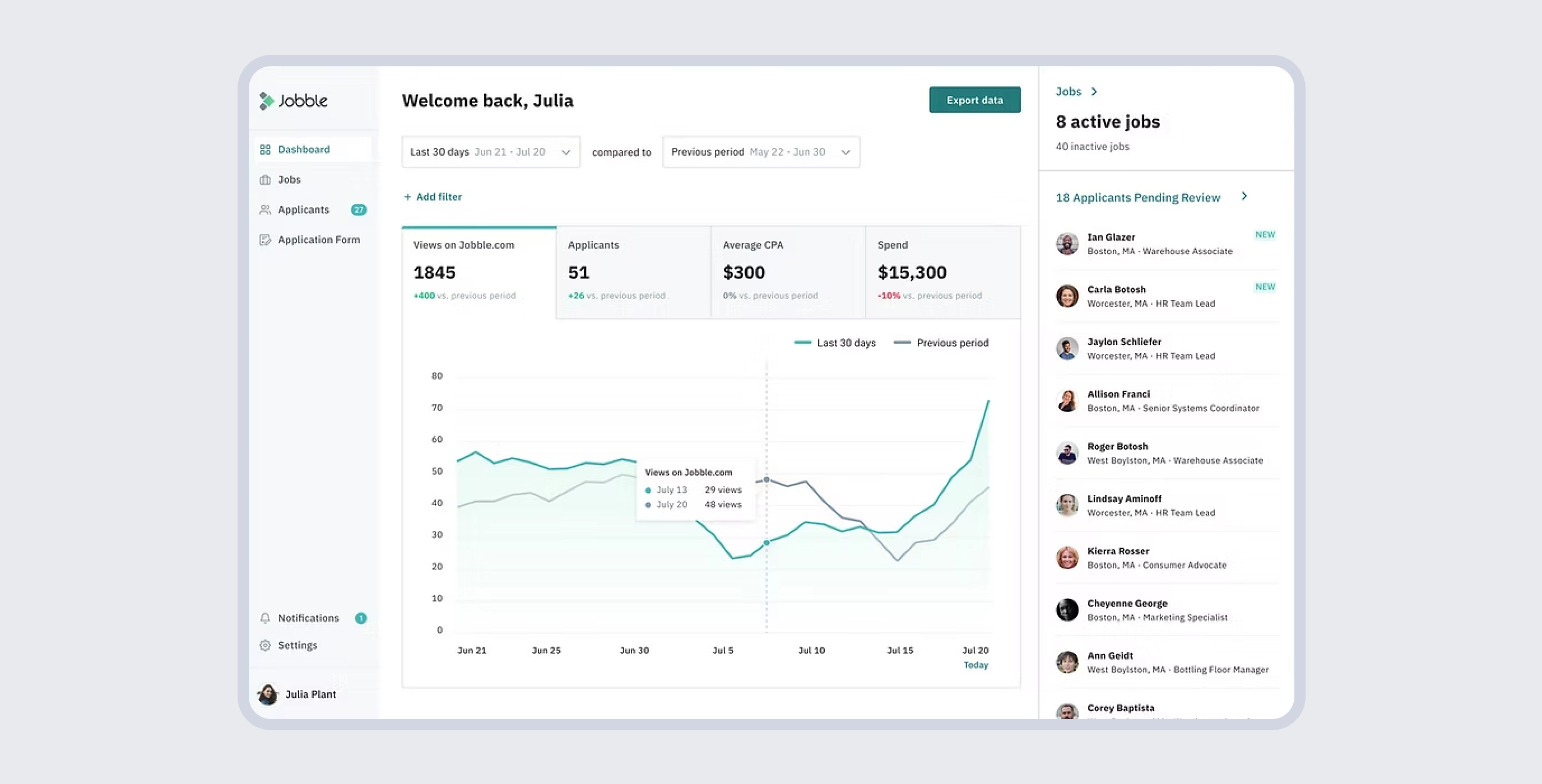Jobble digital product design