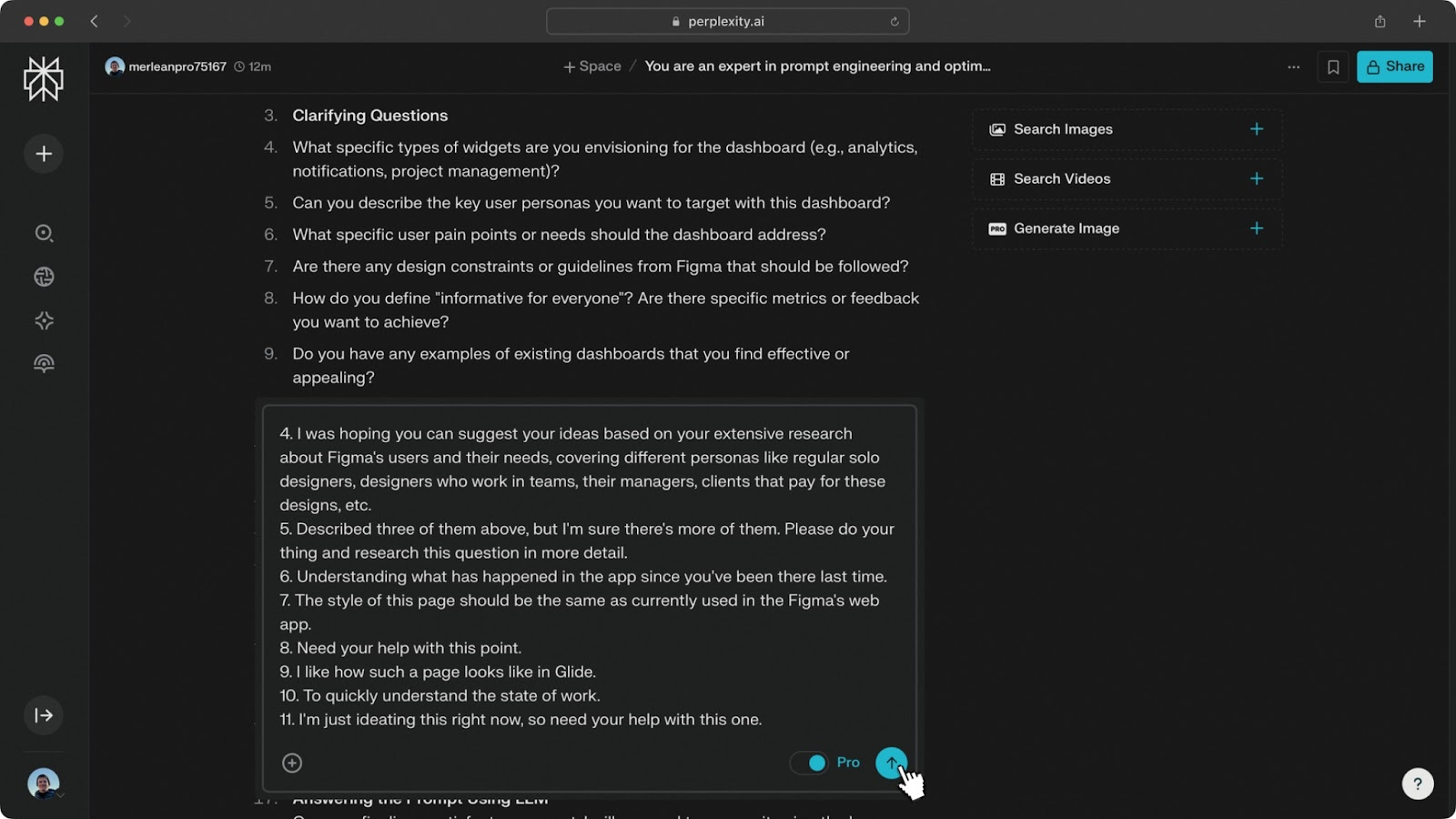 Perplexity AI design assistant