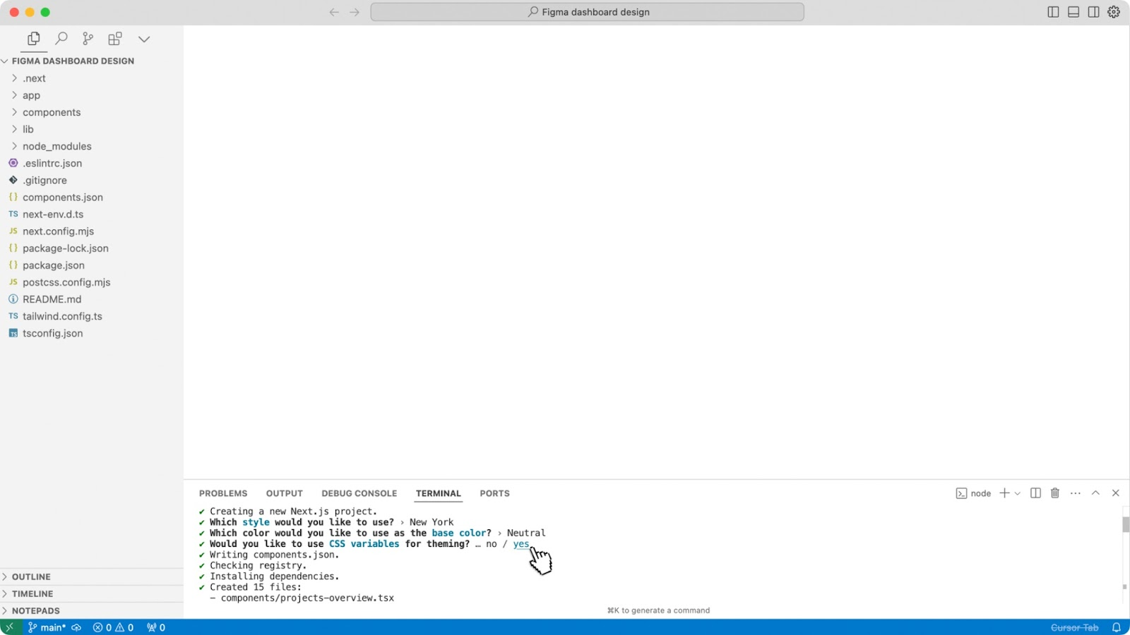 Cursor AI design assistant