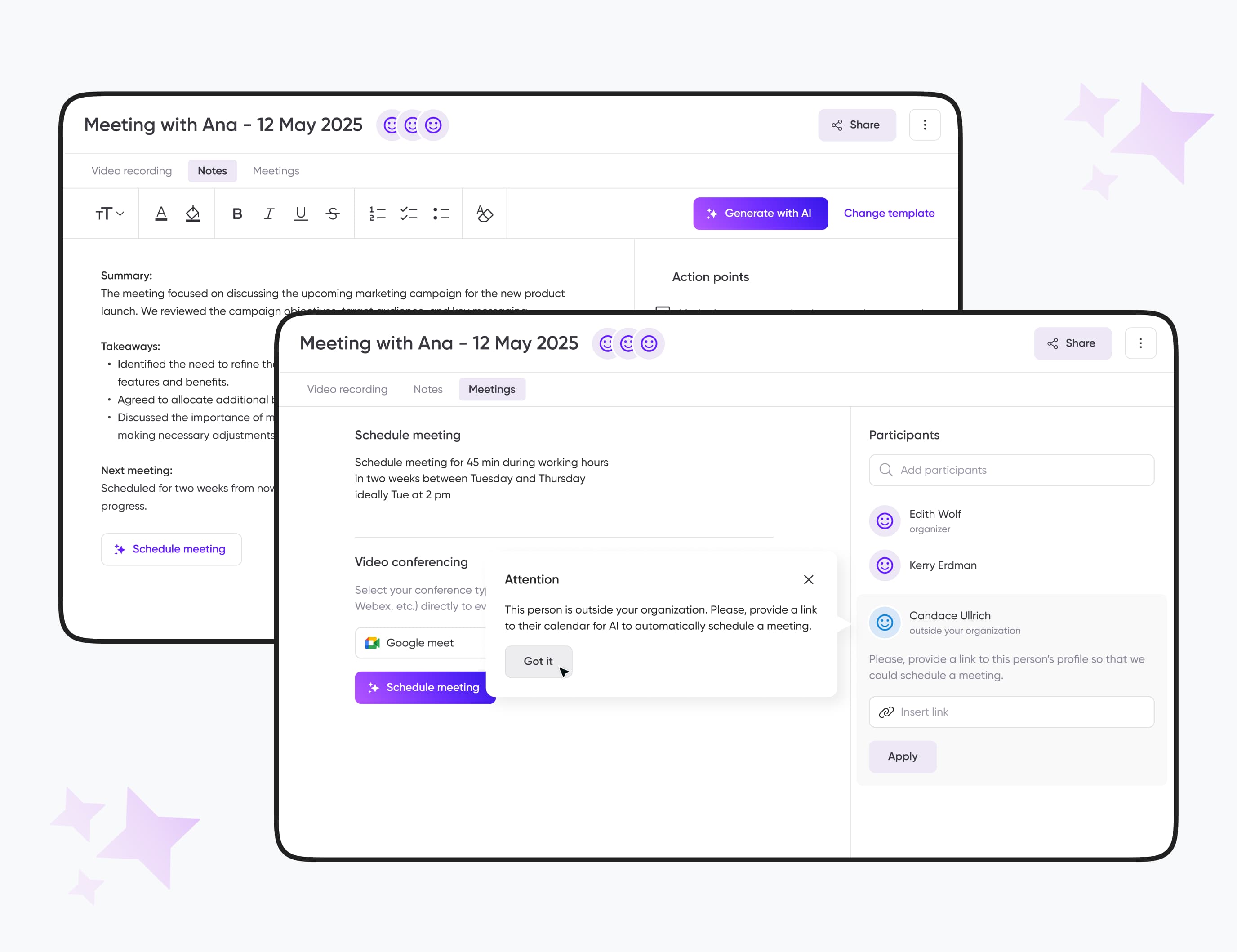 AI meeting management tool: reducing friction with 6 smart features Cieden