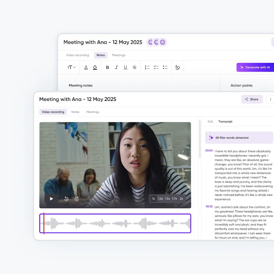 Al meeting management tool design
