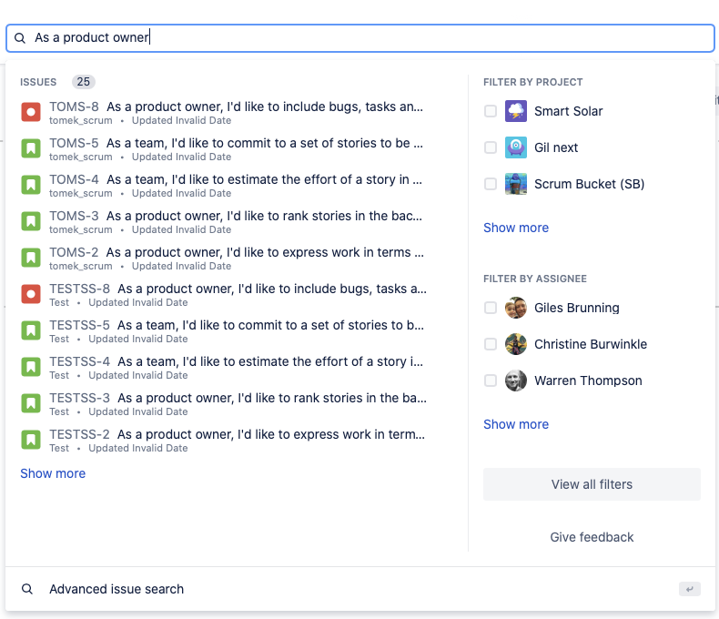 Example of Atlassian using NLP to understand user queries.