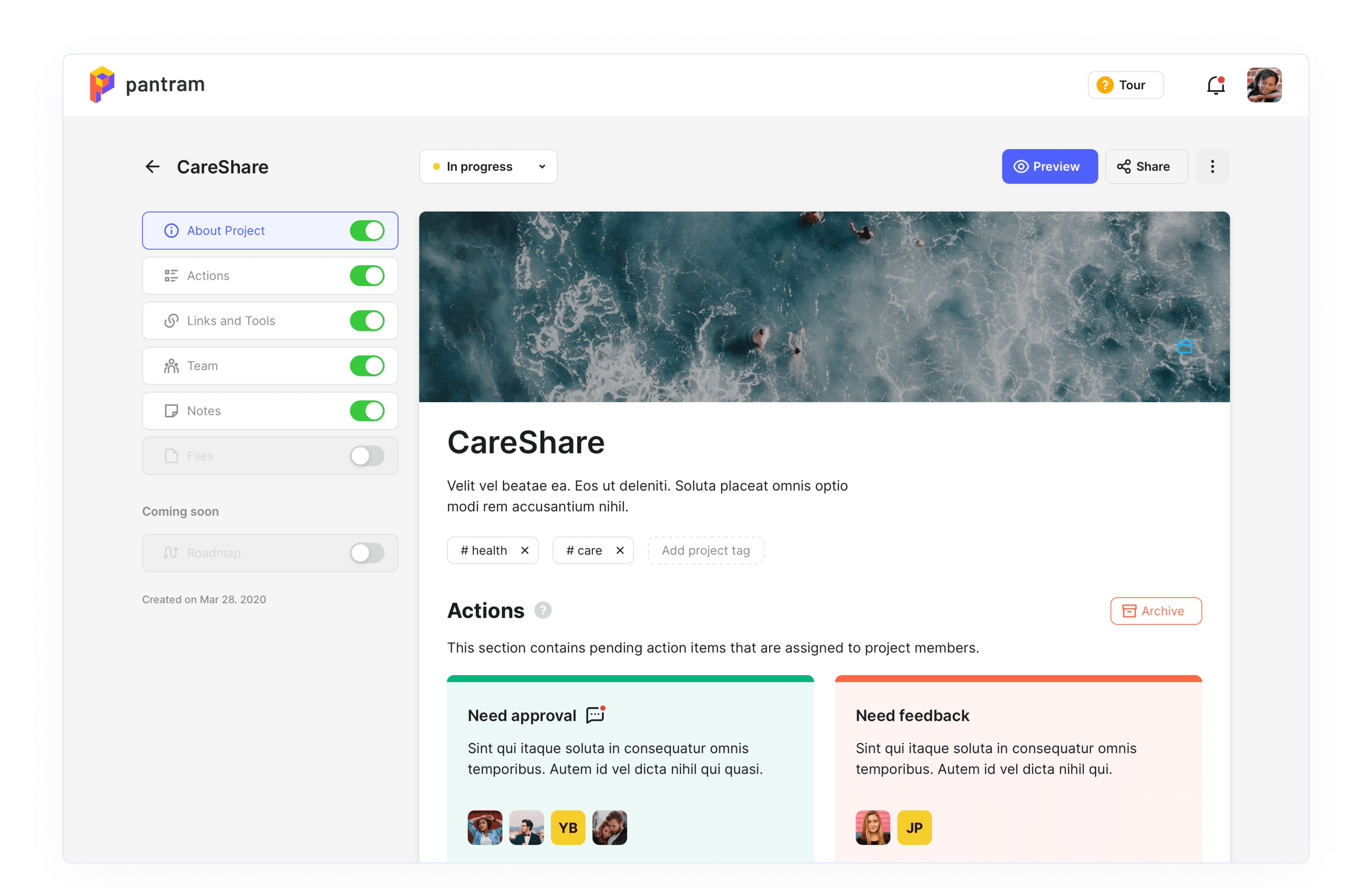 Pantram - Project Management Tool for Freelancers