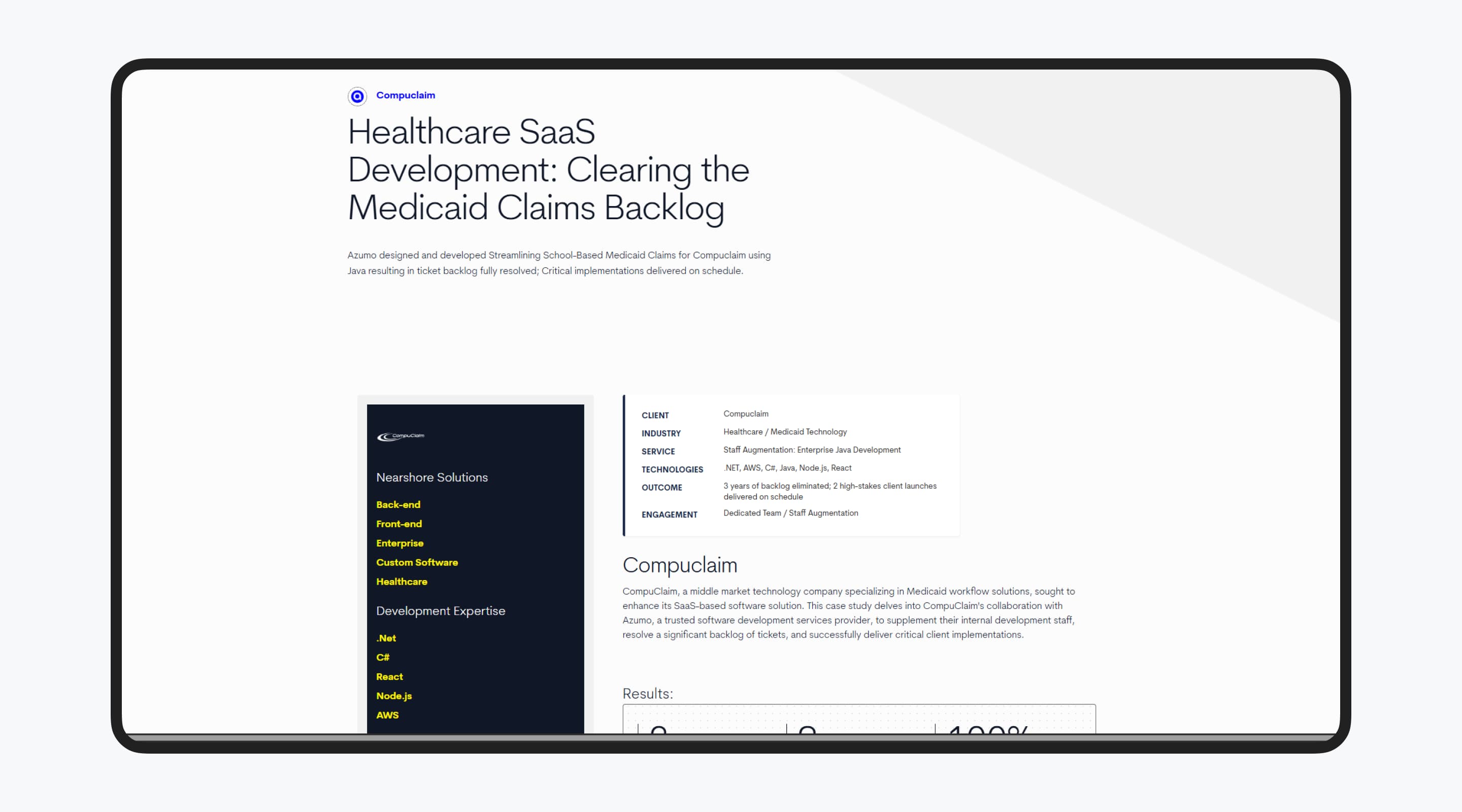 CompuClaim &mdash; healthcare SaaS development