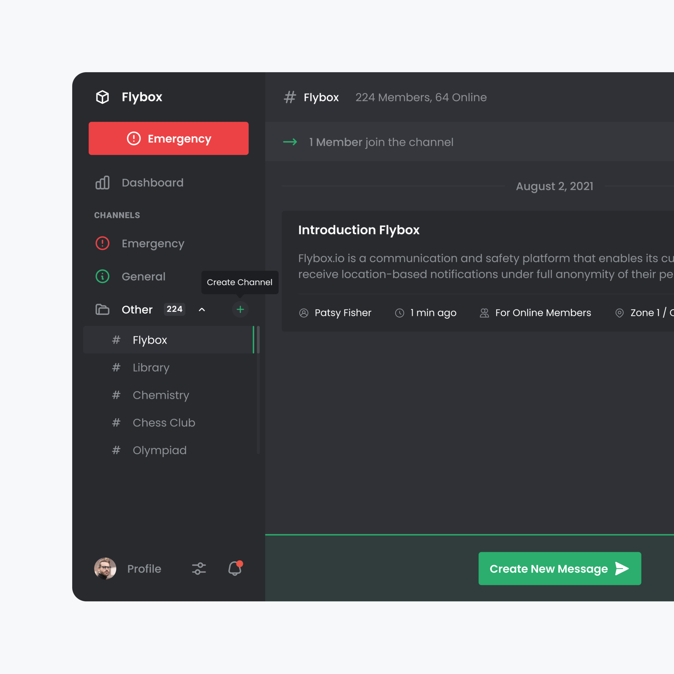 UX/UI Design for a communication and safety platform