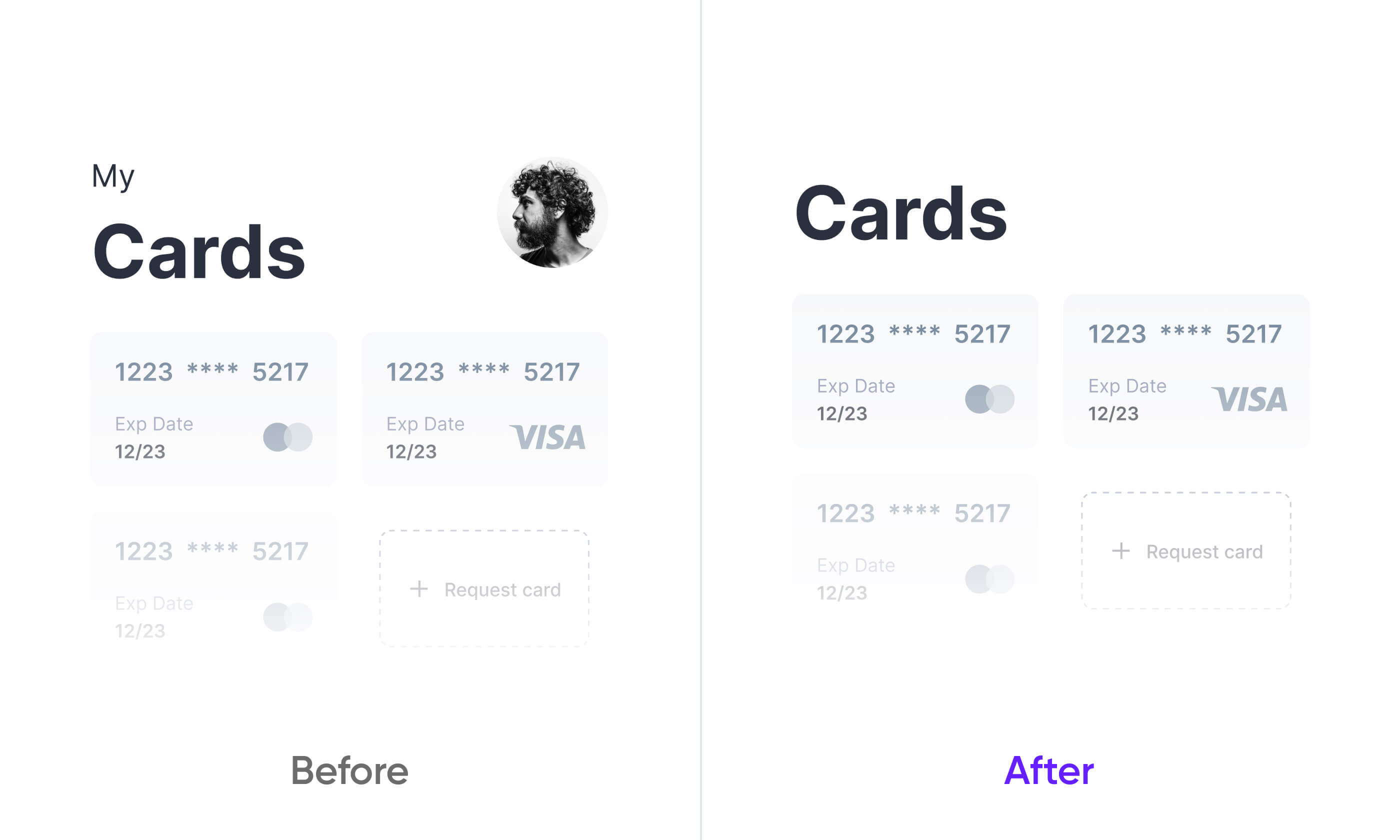 Design should not duplicate from screen to screen