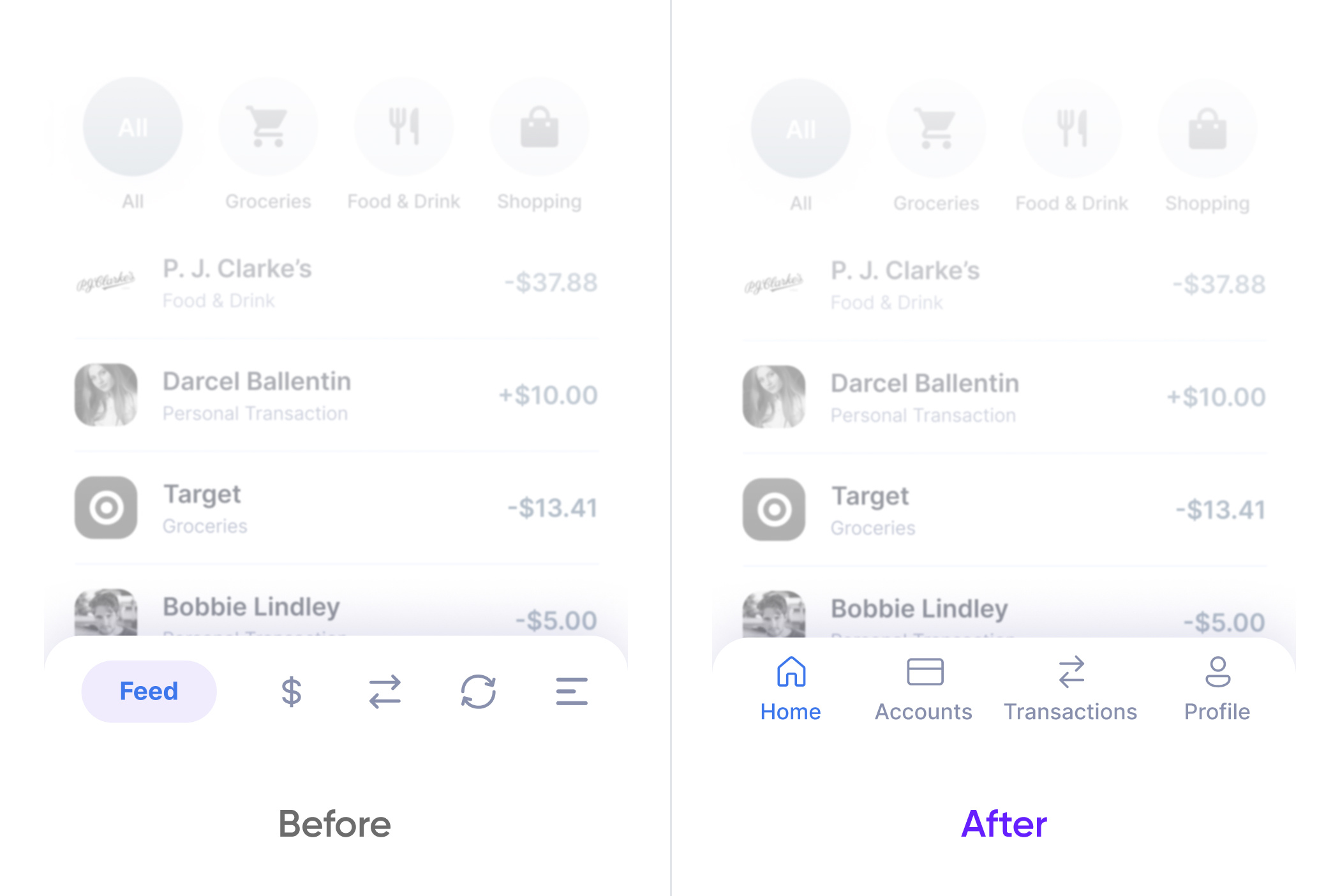Dribbble-style menu
