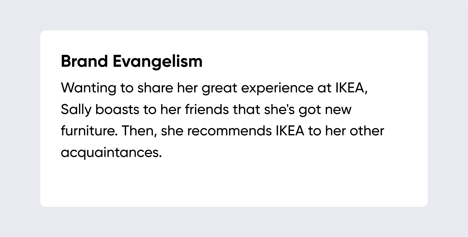 Brand evangelism goals in a customer journey