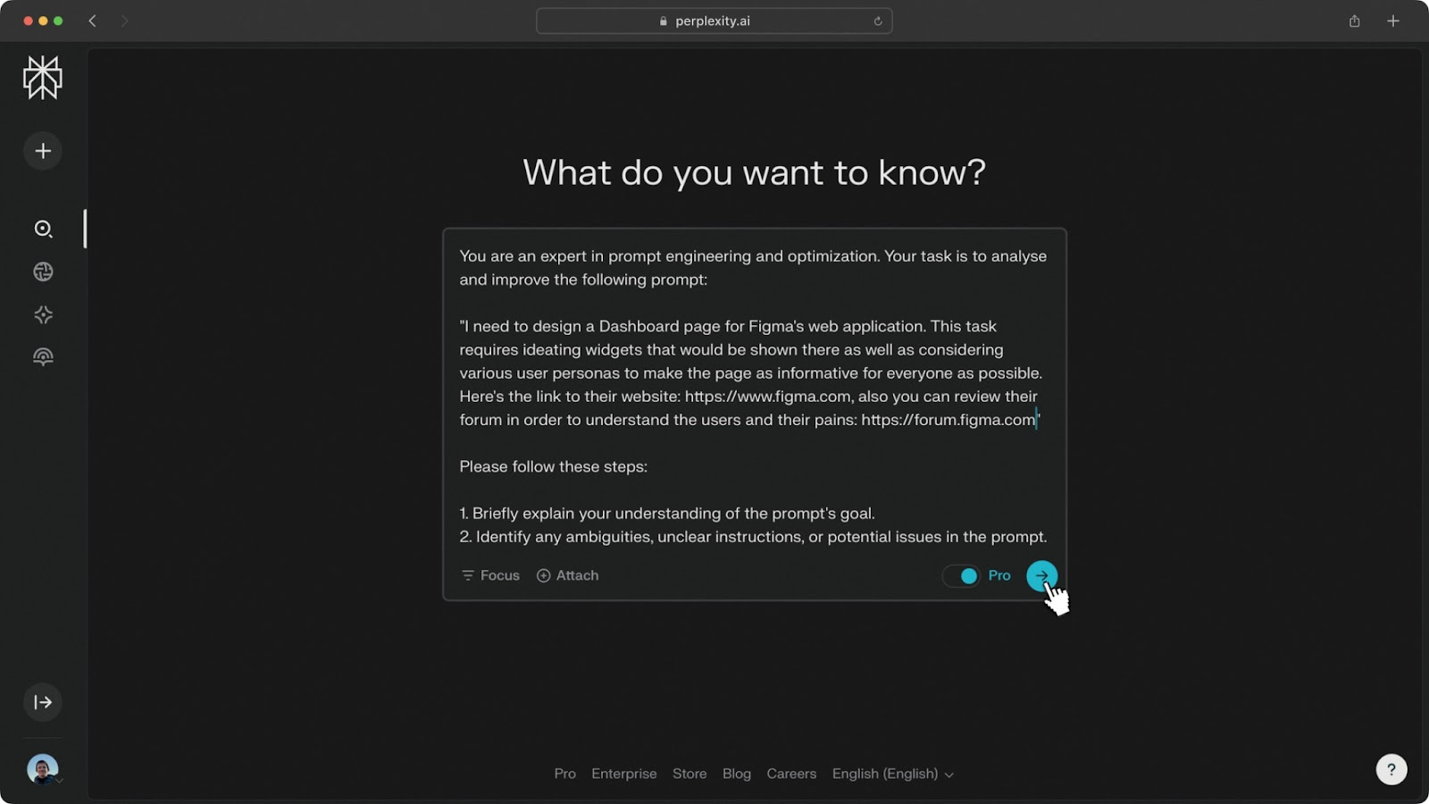 Perplexity AI design assistant