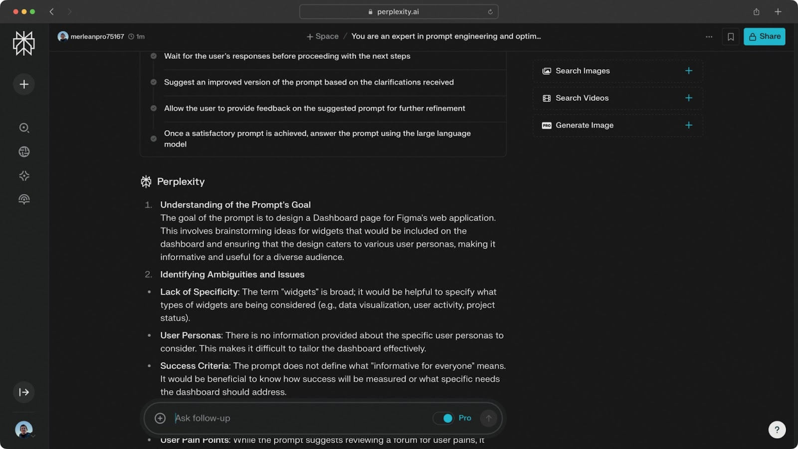 Perplexity AI design assistant