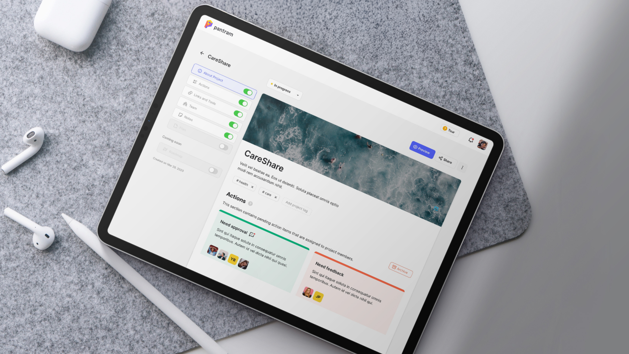 Pantram - Project Management Tool for Freelancers