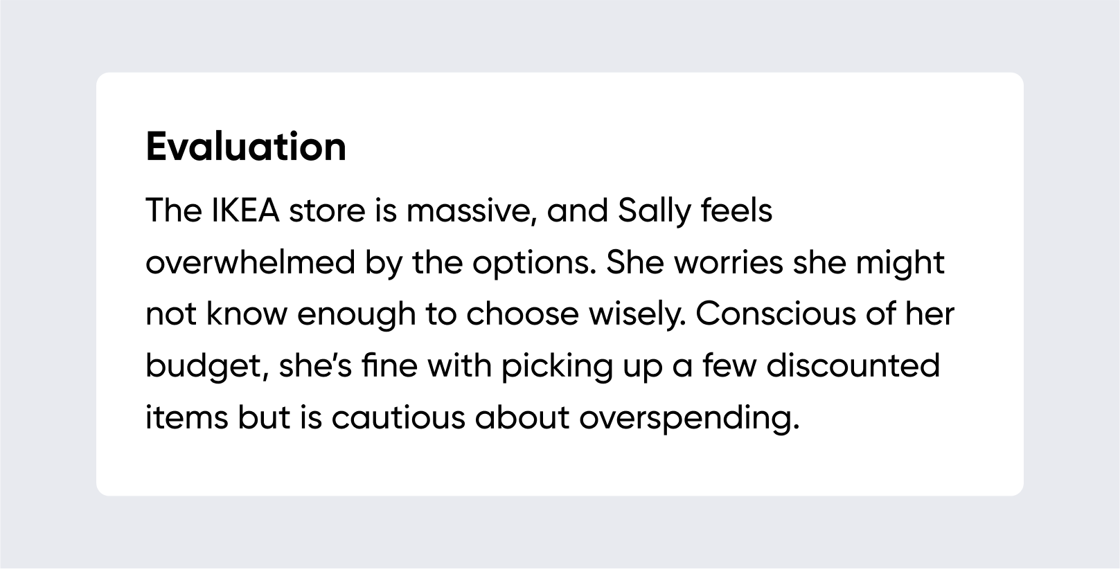 problems at an evaluation stage