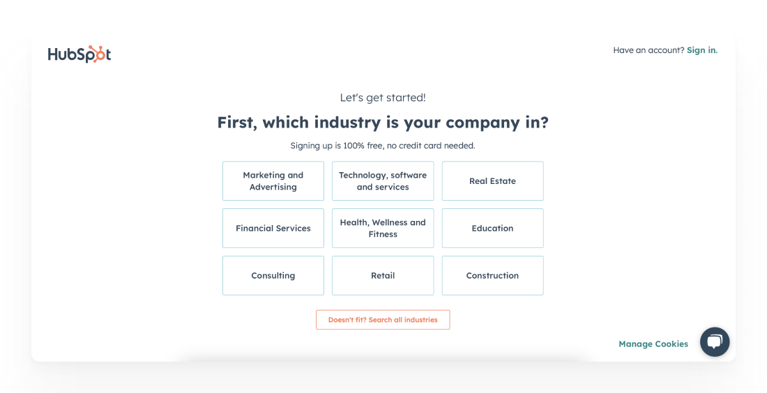 Personalized HubSpot onboarding through surveys.