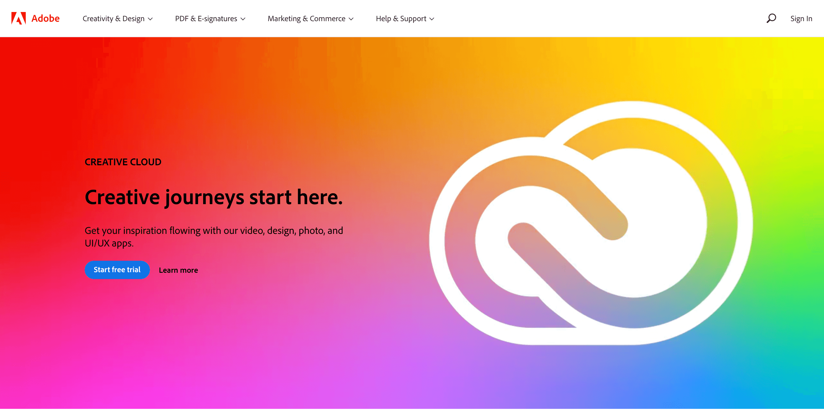 High-quality ui aesthetic example from Adobe