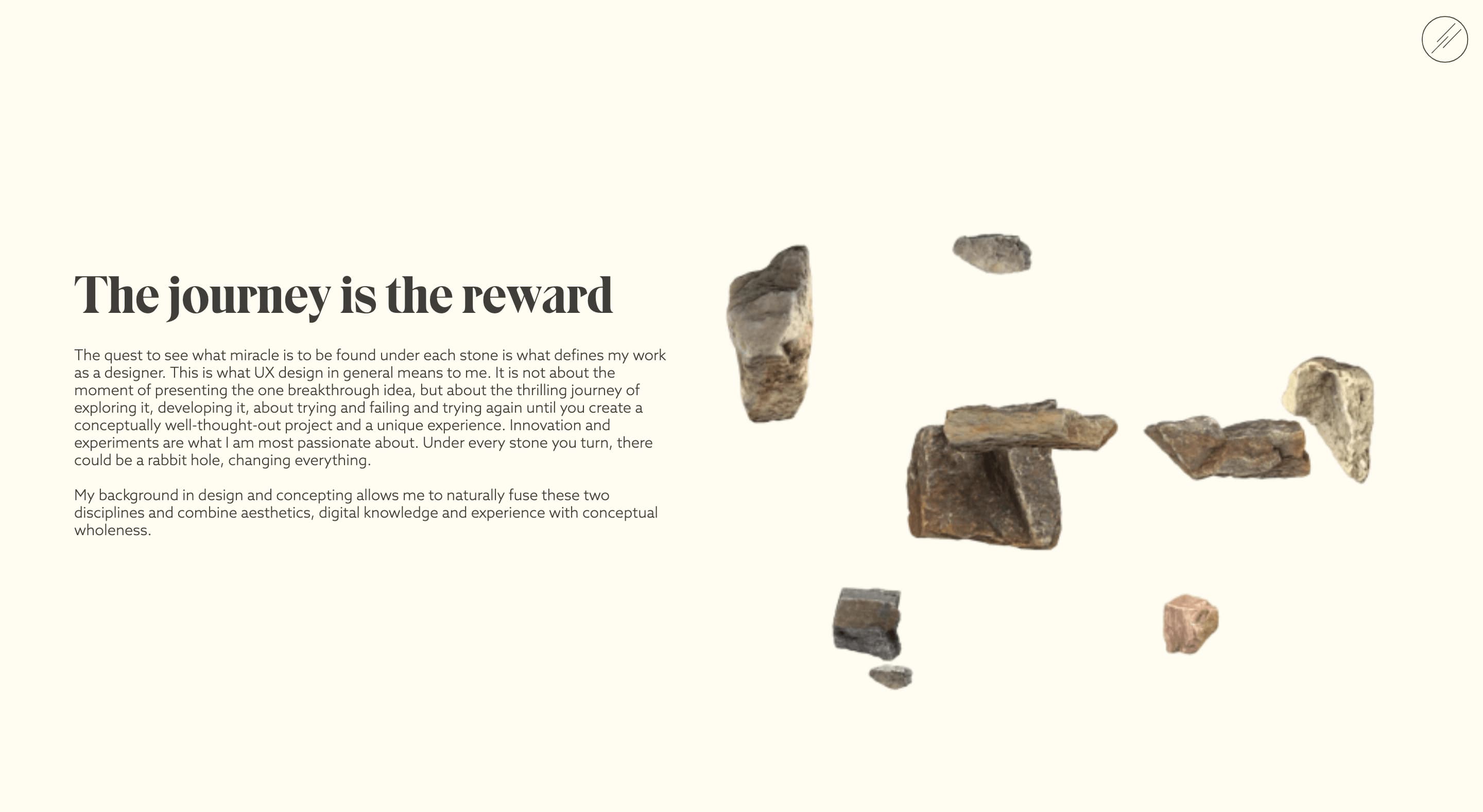 UX/UI designer portfolio example