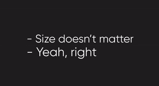 Importance of size in typography