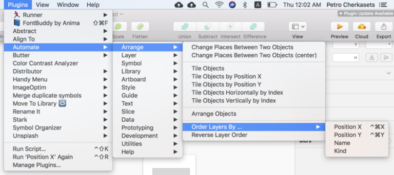 Custom shortcuts creation in Sketch