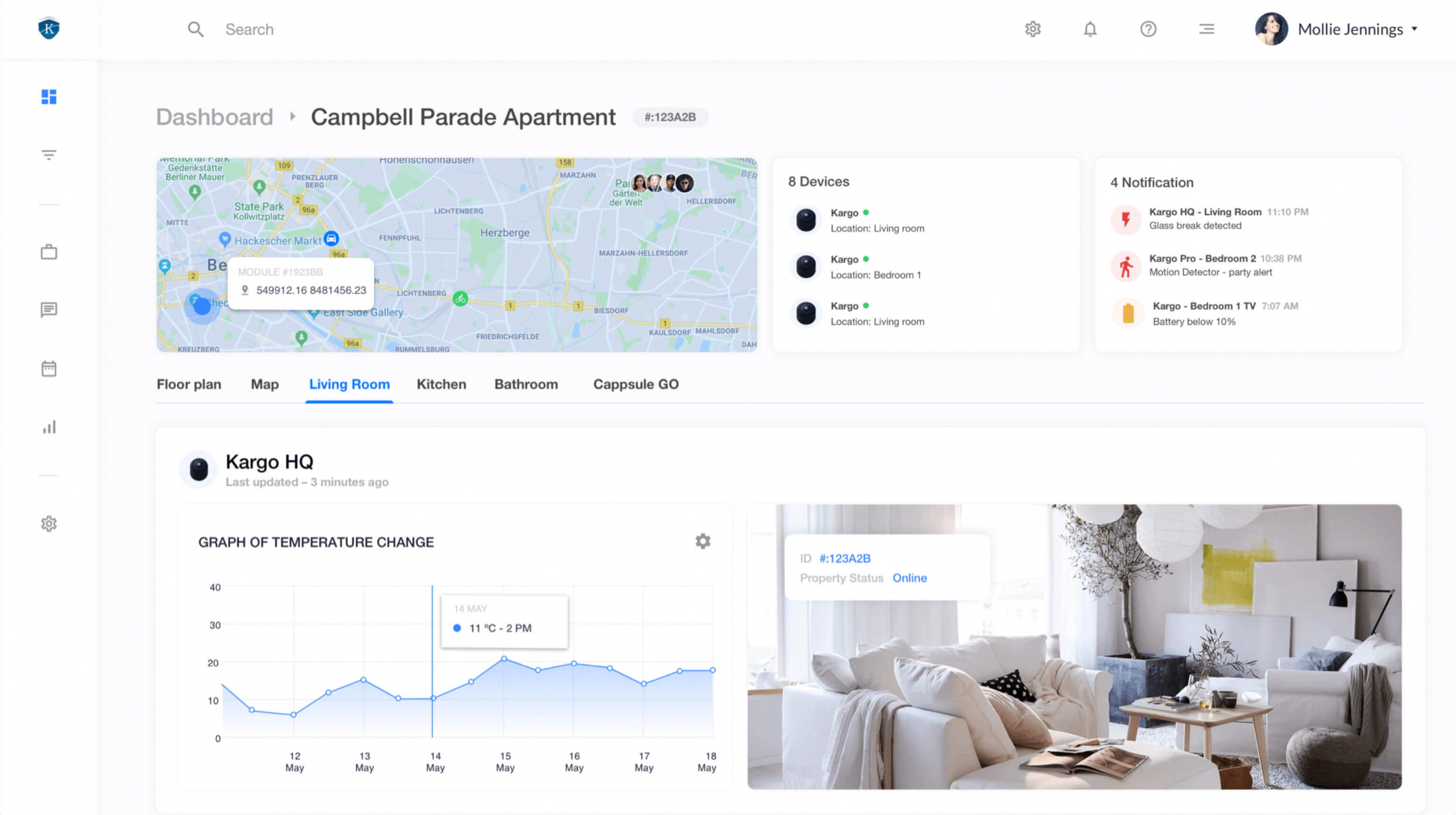 IoT Property Management Platform design by Cieden.