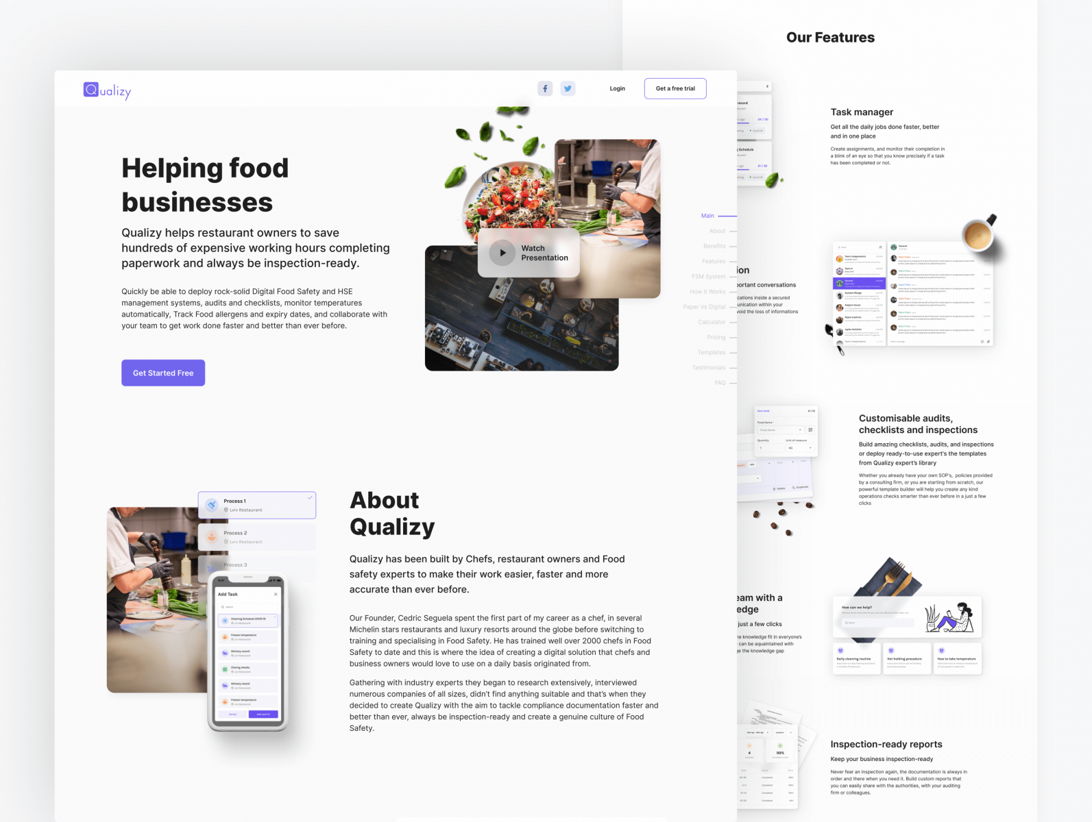 UX/UI Design for Qualizy: Landing page design