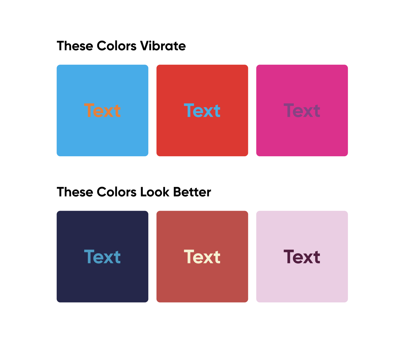 Choose colors wisely