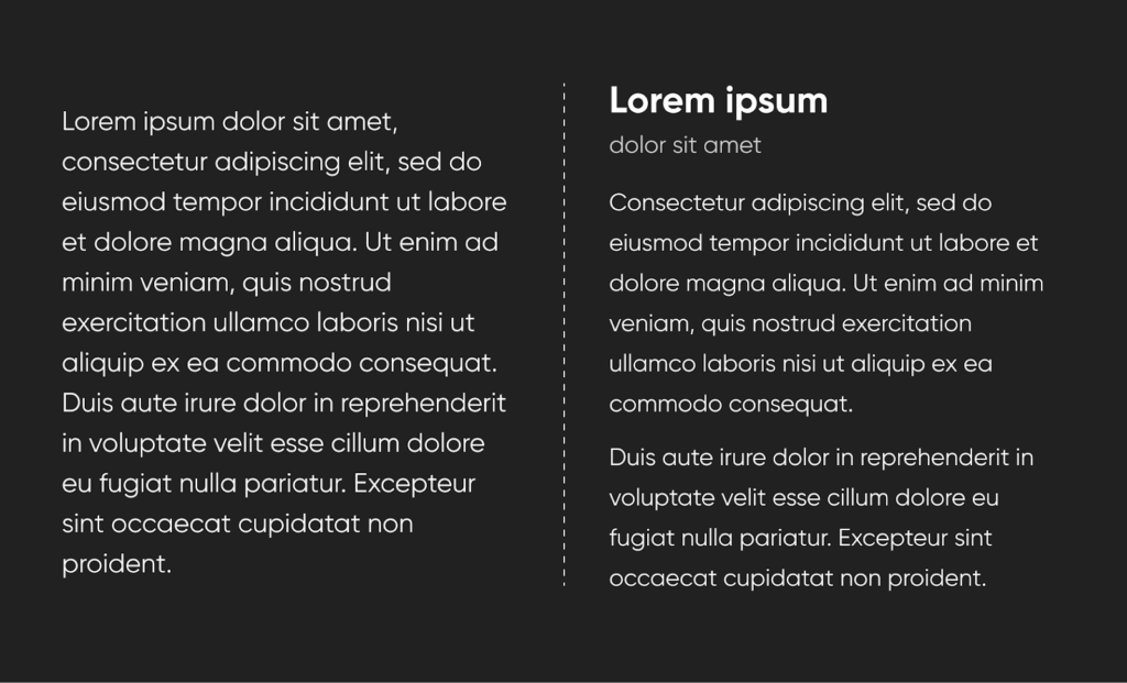 Typographic Hierarchy example