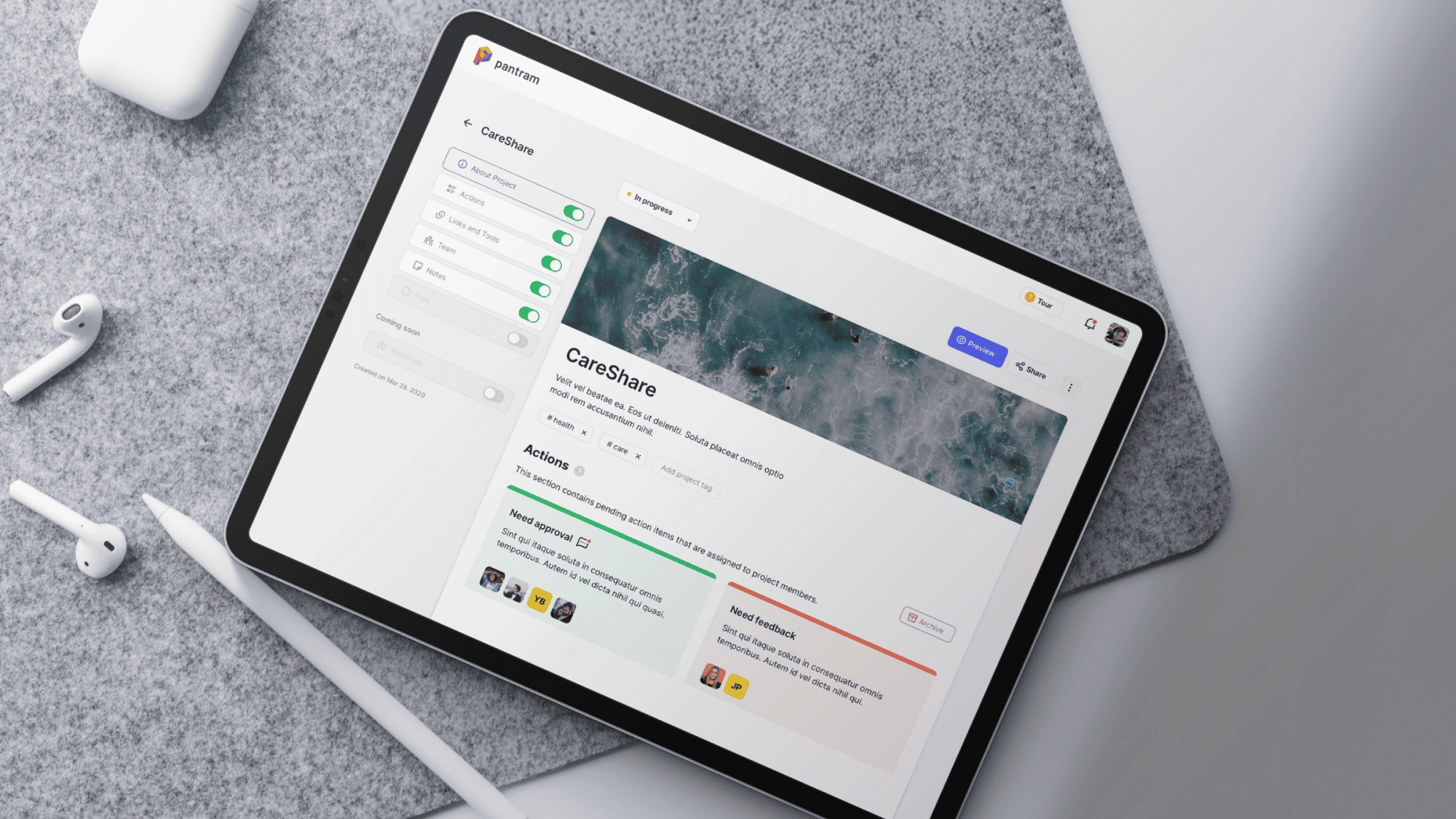Pantram - Project Management Tool for Freelancers