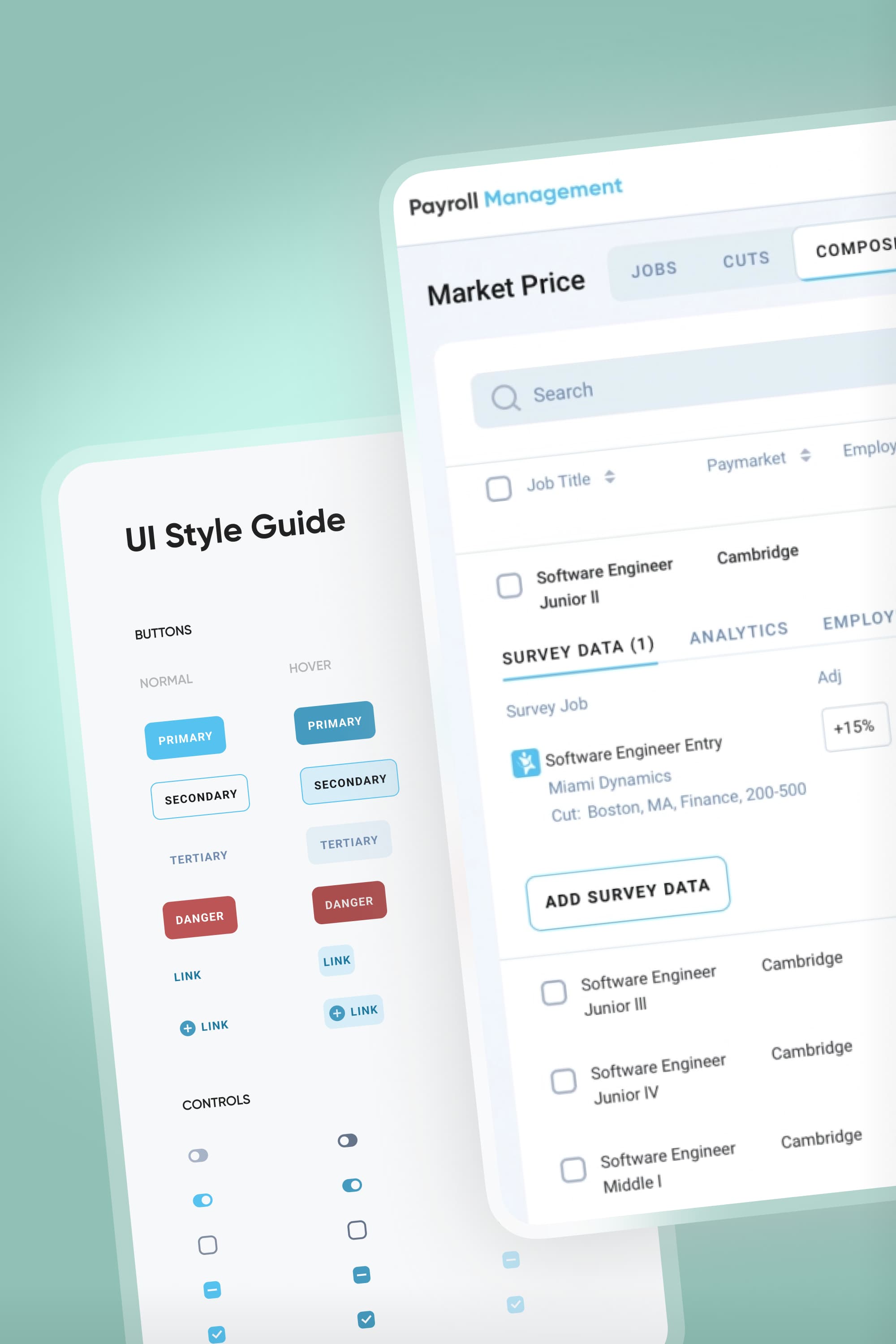 Payroll management system design for data-rich clarity