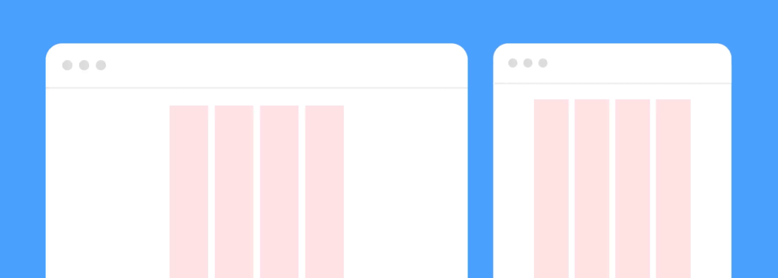 A visualization of the fixed grids on two mockups.