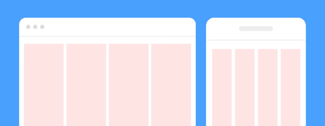 A visualization of the fluid grids on two mockups.