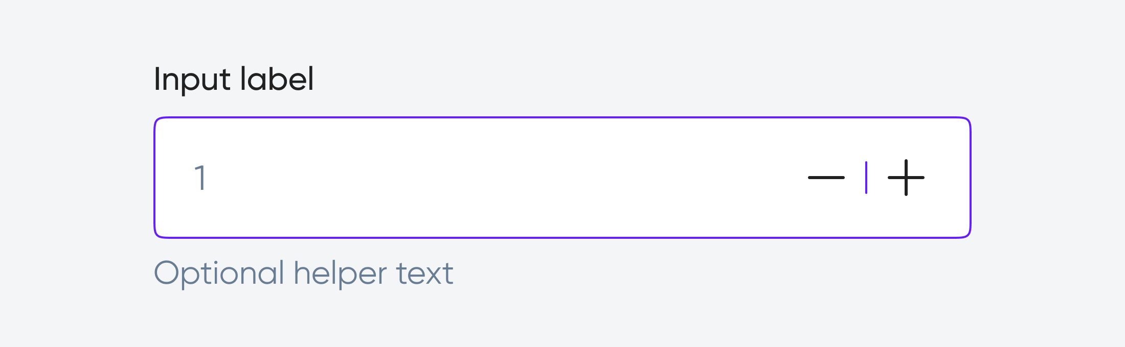 number input field. 