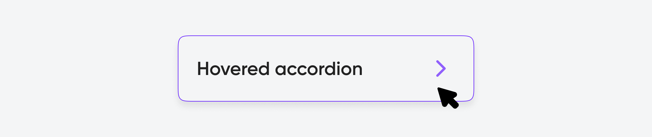 Hoovered accordion UI element. 