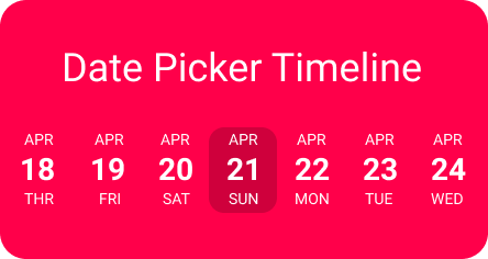 Date picker timeline. 