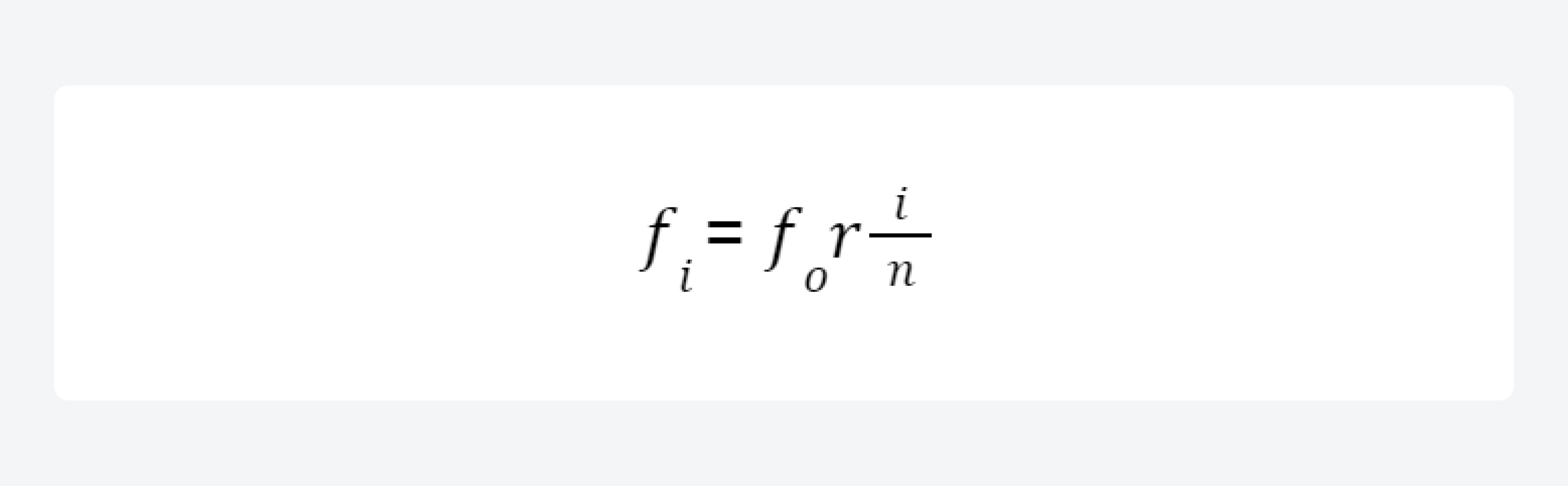 The image displays a mathematical formula in a serif font, centered within a highlighted rectangular border.