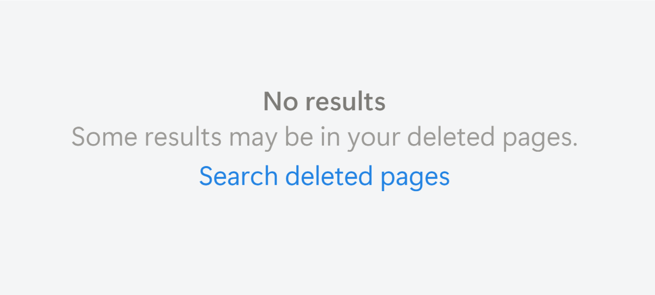 Notion’s search no results page.