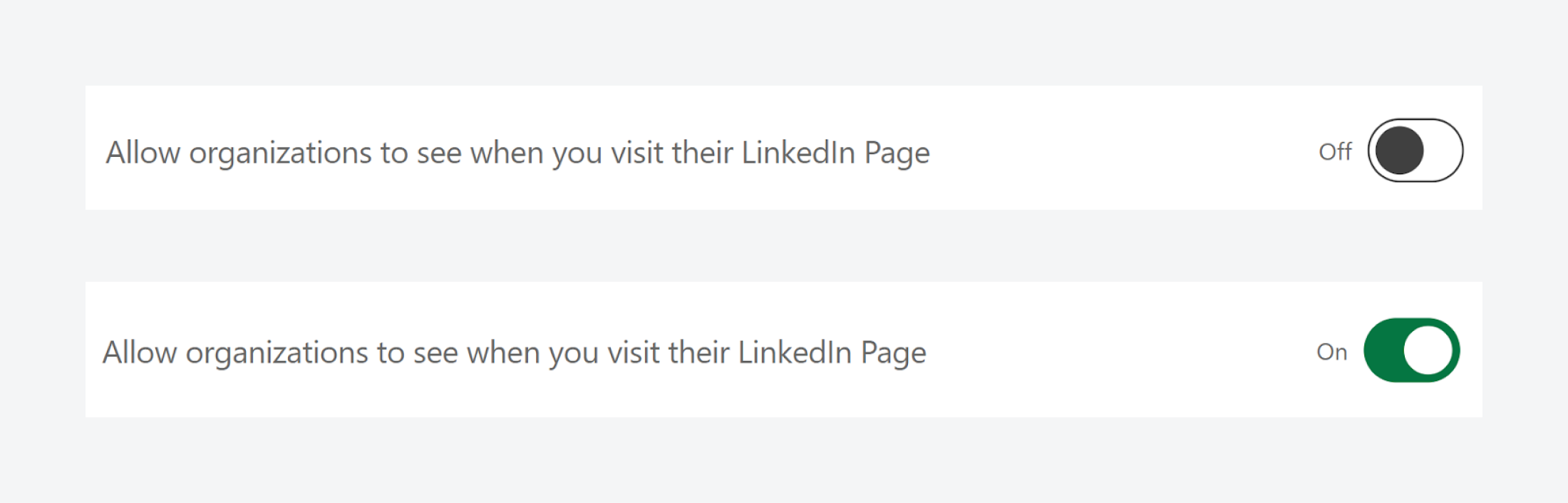 Disabled and enabled LinkedIn feature to allow organizations to see when they visit a user’s page.